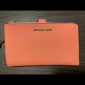 Michael Kors double zipper Jet Set wallet/wristlet